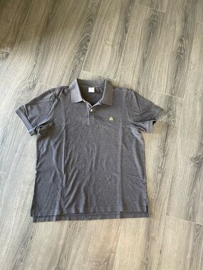 Brooks Brothers Grey Polo Shirt Short Sleeve Slim Fit Men’s size XL